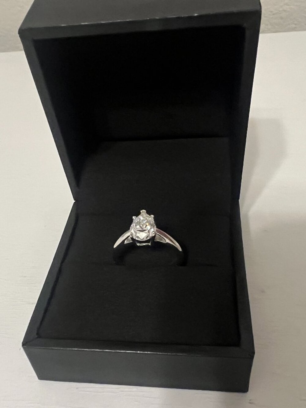 1.7 Carat Francis Claire Lyra Moissanite Ring, Size 7